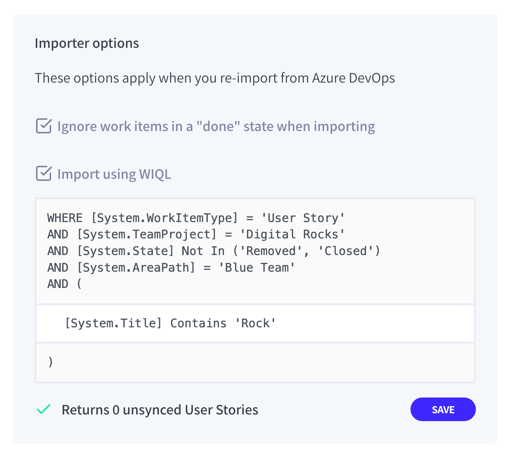 You can manage this setting from the integration configuration panel