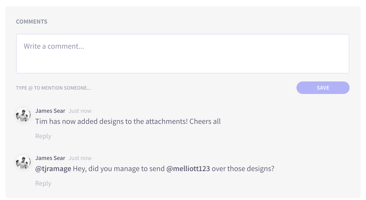 Simple, elegant comments