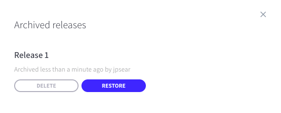 Or restore, that works too