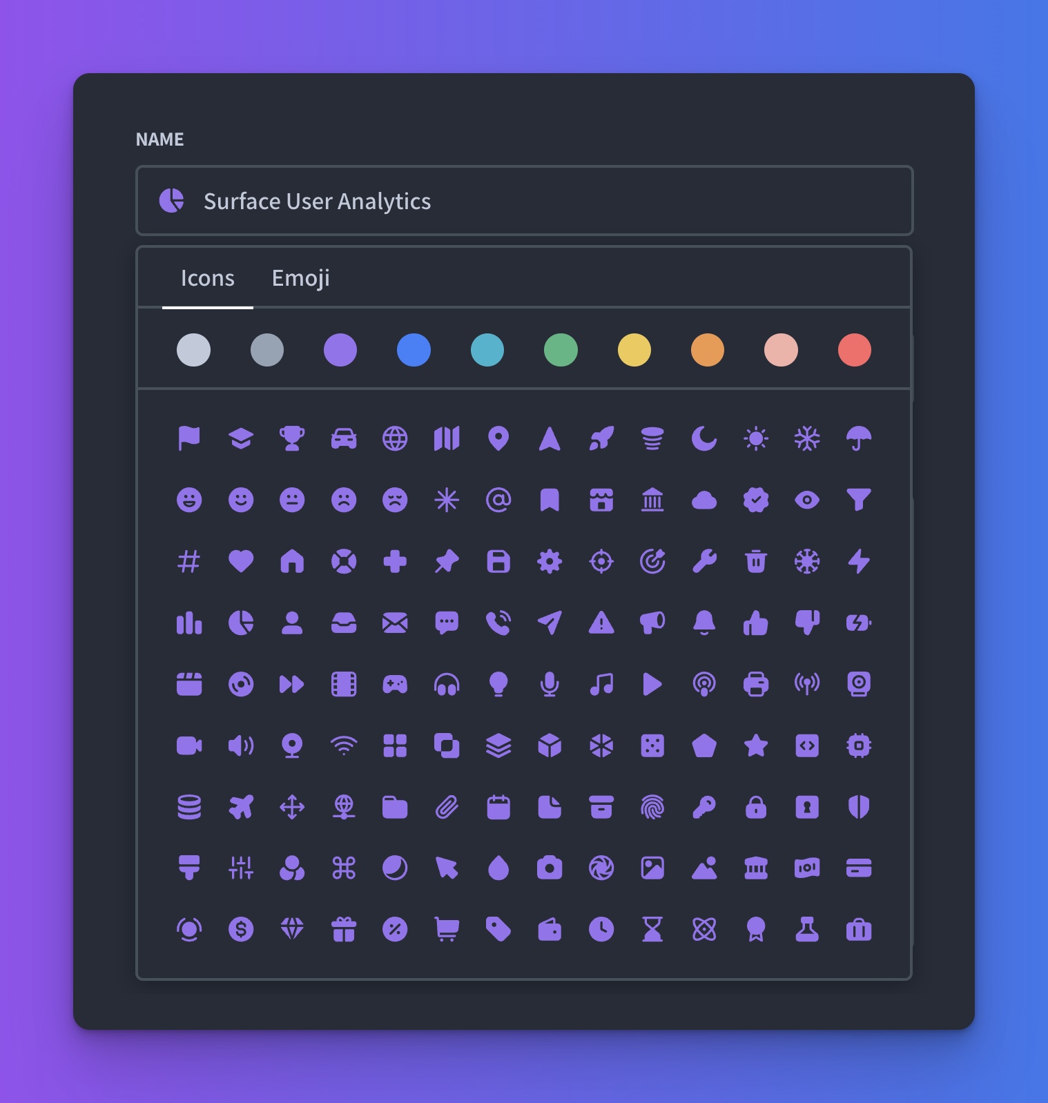 Pick your icon and be creative :)