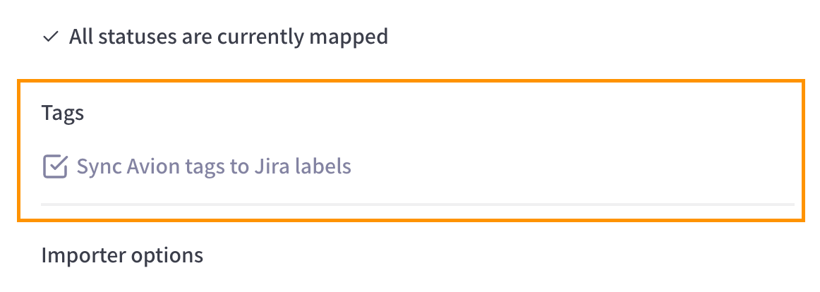 Feel free to switch on tag syncing for your integration