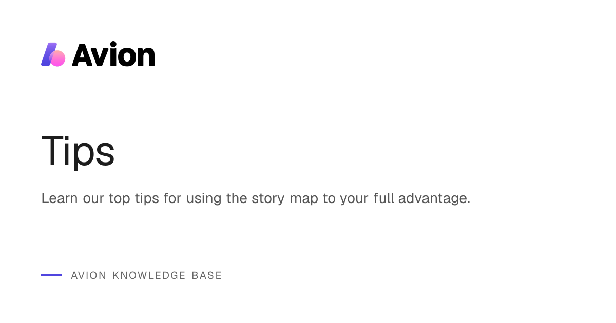 Tips | Avion Knowledge Base